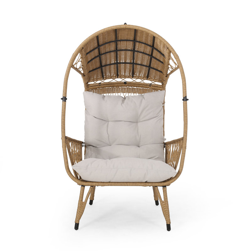 Bayou Breeze Outdoor Standing Basket Patio Chair with Cushions